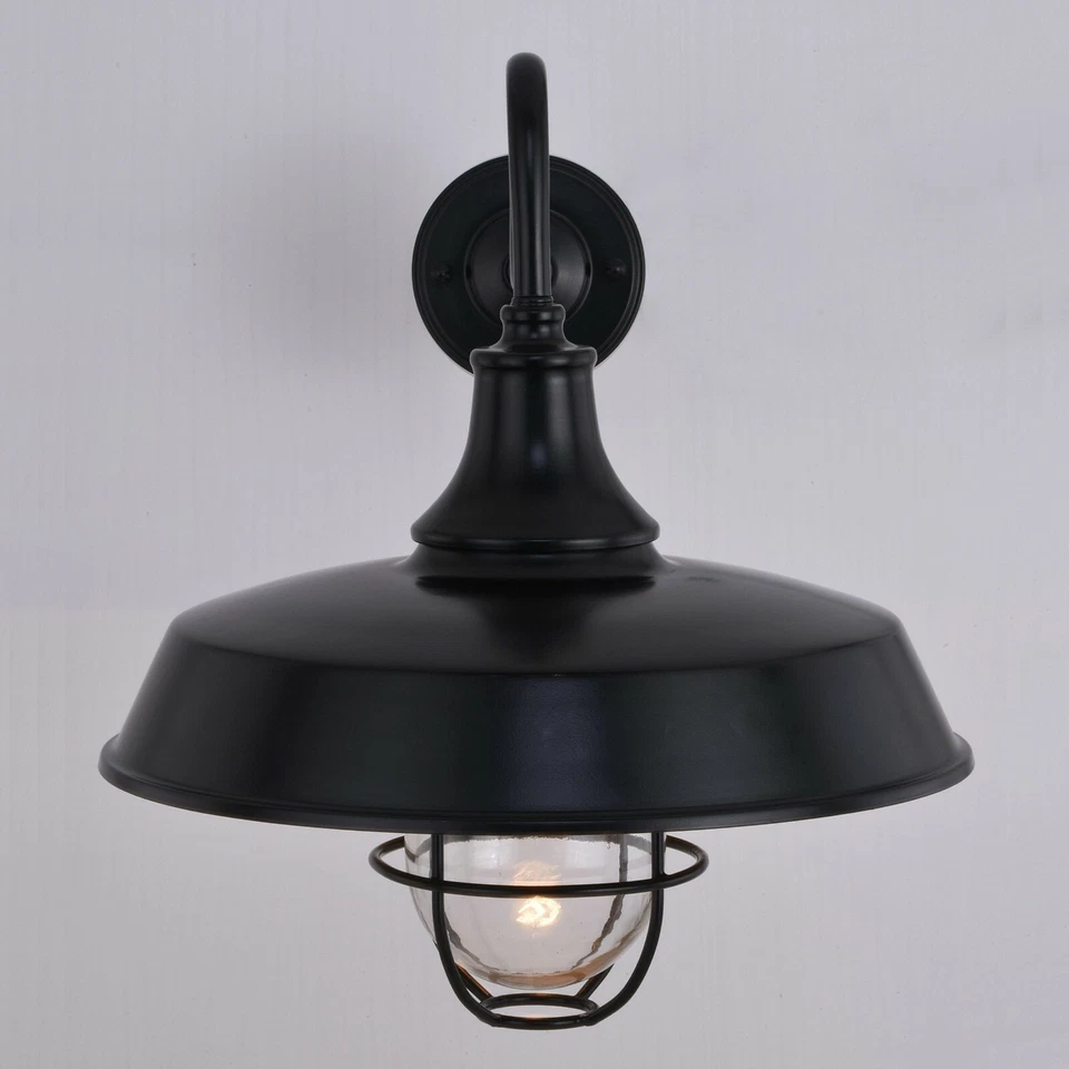 Aplique de pared exterior de 1 luz Vaxcel T0571 Dorado estilo granja y granero Foto 2 de 4