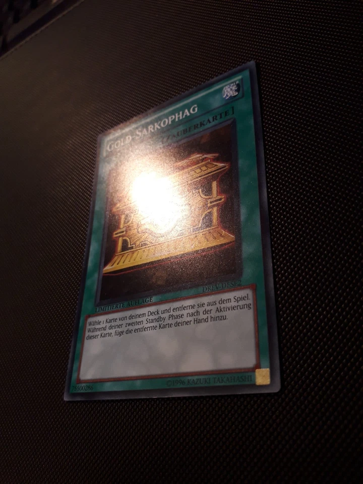 Yu-Gi-Oh! Gold-Sarkophag, DREV-DESE2, Super Rare, Deutsch, Limitiert, NM-EX - Bild 3 von 4