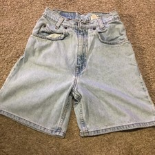 1990's Kids Levi light BlueJean Shorts Orange Tag Size Slim 14