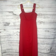 David' Bridal Red A-line Bridesmaid Dress 6