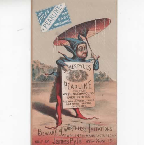 James Pyles's Pearline Washing Compound   Victorian Trade Card  1890