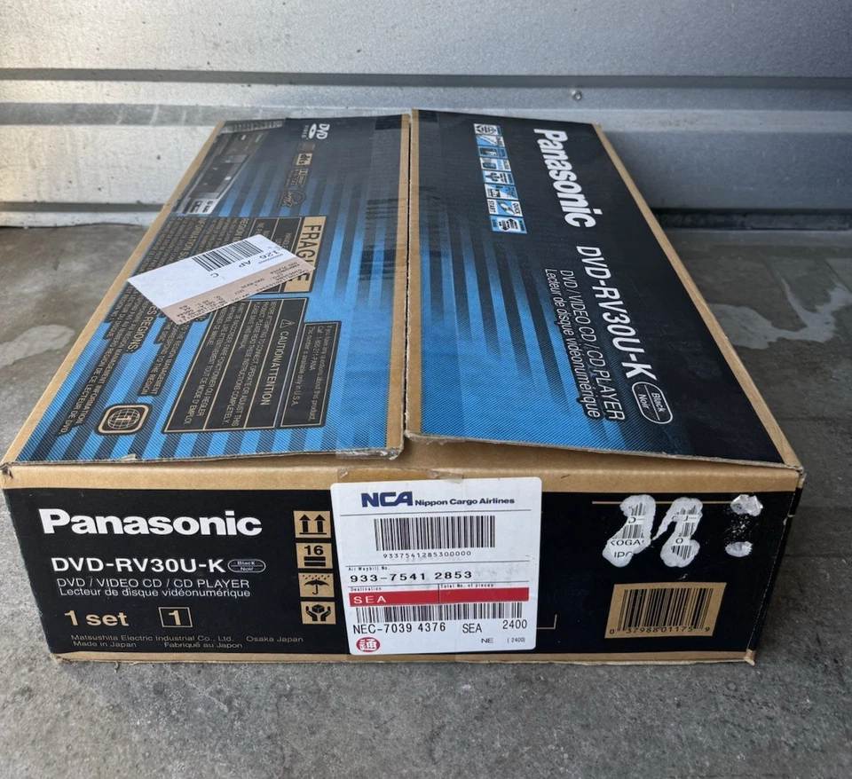 Reproductor de CD de video DVD Panasonic DVD-RV30U-K DE COLECCIÓN NOS Hecho en Japón Foto 3 de 4