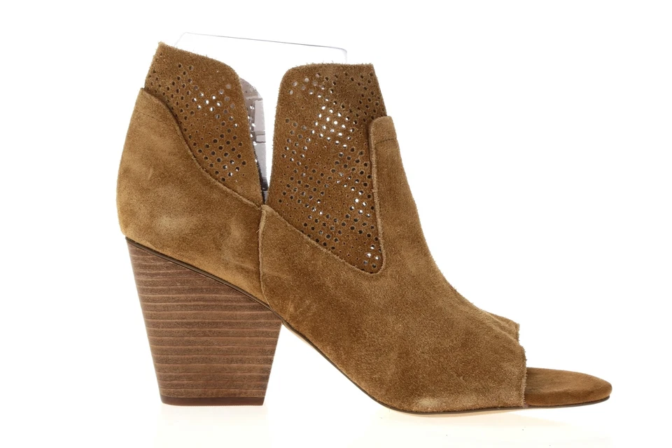 Botín Steven by Steve Madden 249558 para mujer Peep Toe marrón talla 12 mediano Foto 2 de 4