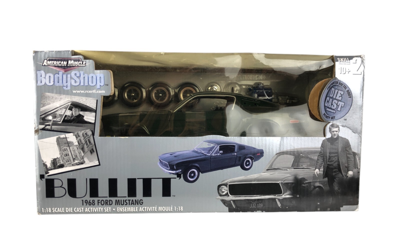 NEW ERTL American Muscle Body Shop BULLITT 1968 FORD Mustang 1:18 Diecast Kit