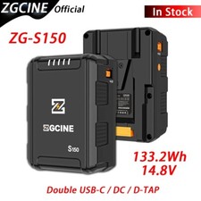 ZGCINE S150 133.2Wh V-Mount 14.8V Li-ion Battery PD Fast charging V-Lock USB