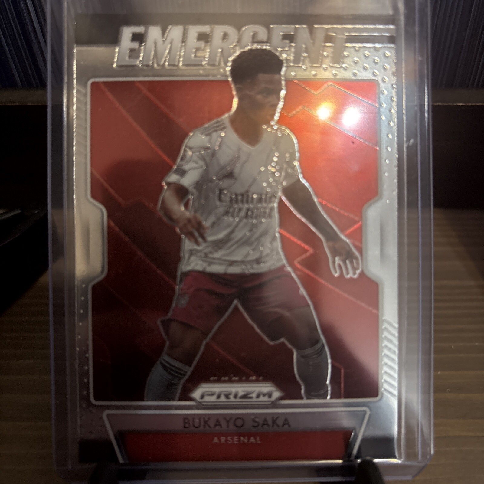 2020-21 Panini Prizm Premier League - Emergent Silver Prizm #3 Bukayo Saka