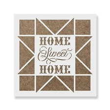 Home Sweet Home Barn Quilt Stencil - Durable & Reusable Mylar Stencils