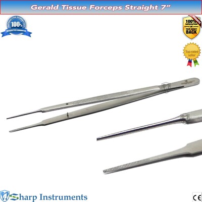Gerald Delicate Tissue Forceps 7'' Ophthalmic Plastic Surgery, Veterinary Forcep