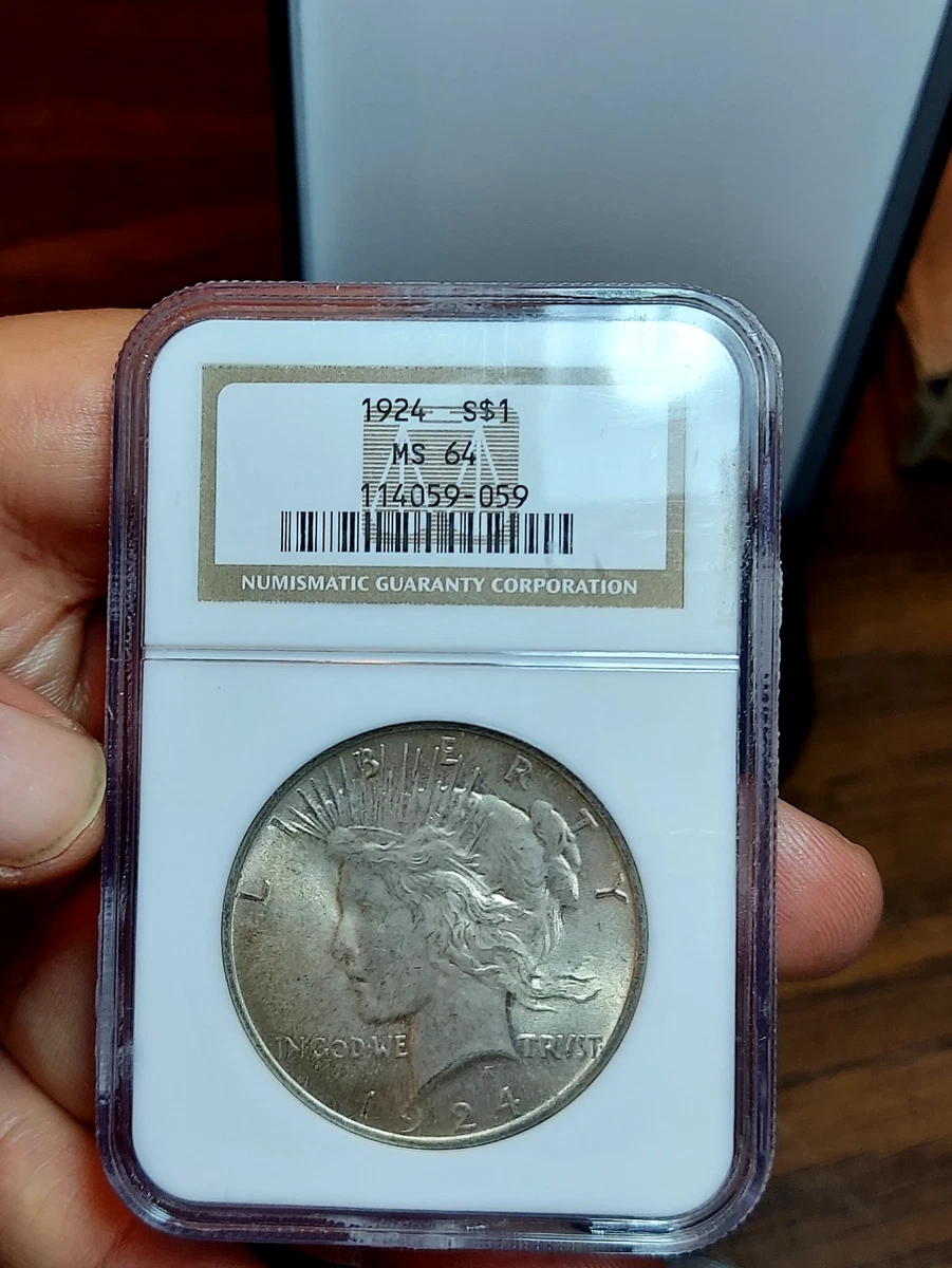 MS 64 Graded 1924 Year Peace Dollars (1921-1935) for sale | eBay