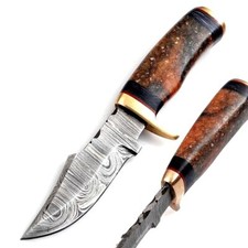 Nóż damasceński Stal damasceńska Nóż myśliwski Damaszek Hunting Bowie 5012EK