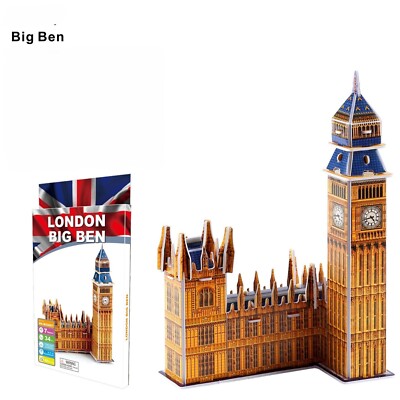 Word Famous Building London Big Ben 3D Jigsaw Puzzle DIY Model Set 34 PCS