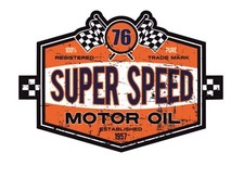 Speed 76 Aufkleber 20cm Kult Sticker USA Öl Hotrod Oldtimer V8 Muscle Car Auto