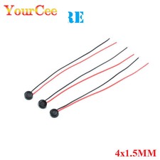 10pcs Electret Condenser MIC Capacitive Microphone 4x1.5mm with 2 Leads Wire