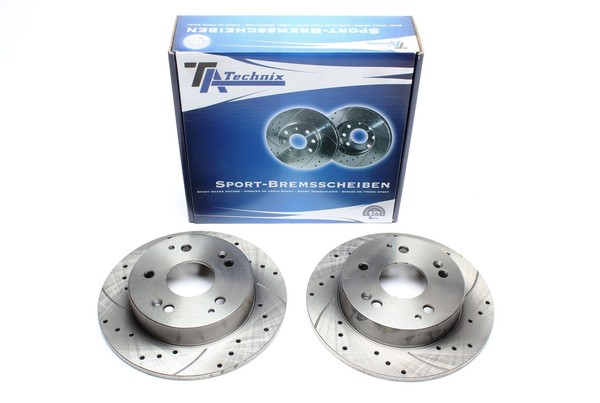 TA Technix Sport Bremsscheiben Satz Hinterachse Honda Civic VII Hatchback-image