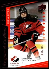 2021-22 Upper Deck Team Canada Juniors 041/165 Corson ceulemans Team Canada