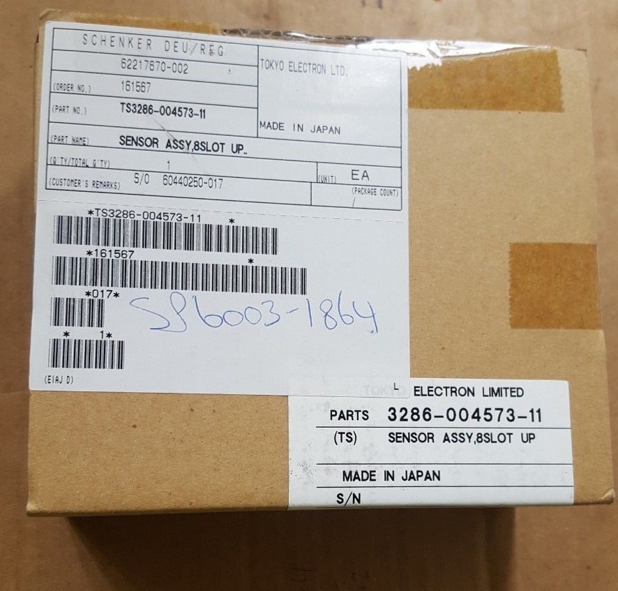 TOKYO ELECTRON TS 3286-004573-11 SENSOR ASSY, 8 SLOT UP (U11..6B1)
