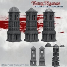 Arkenfel Tower 2 for 28mm Tabletop Fantasy Terrain - Gondor and Osgiliath Inspir