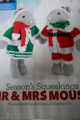 Strickanleitung für süße Mr & Mrs Maus in D.K - 12 Zoll groß