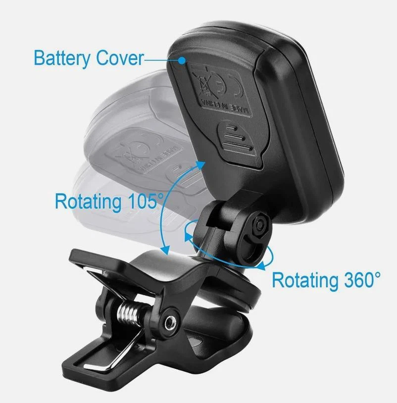 Clip-on LCD Chromatic Tuner For Electric Bass Ukulele Banjo & Mandolin New USA - Image 3 of 4