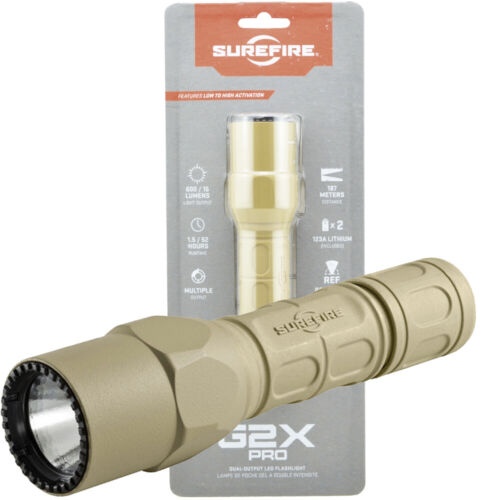 Surefire G2X Pro Dual-Output 600 Lumen LED Flashlight - Tan - G2X-D-TN |  eBay