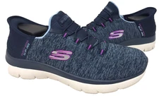 Skechers Women's Slip-Ins Summits Dazzling Haze Walking Shoes Navy Size:6 181A