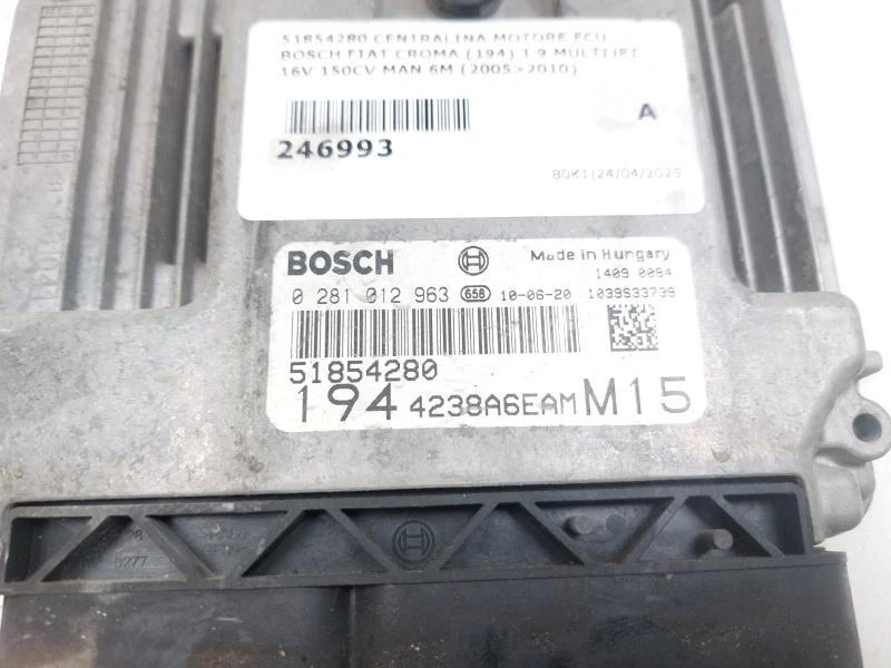 51854280 CENTRALINA MOTORE ECU BOSCH FIAT CROMA (194) 1.9 MULTIJET 16V 150CV MAN - Immagine 4 di 4