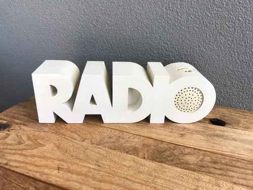 Rare Retro RADIO design white transistor radio “RADIO” AM FM Space age - Bild 10 von 12