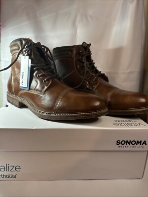 Boots Lace Up Men Size 13m Boots Sonoma Ortholite Vitalize  display picture 2