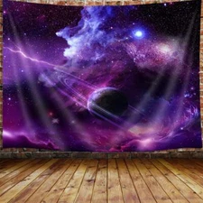 Space Planets Galaxy Extra Large Tapestry Wall Hanging Star Fabric Room Decor