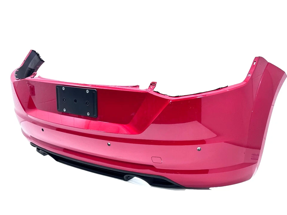 2016-2018 AUDI TT QUATTRO REAR BUMPER COVER W/ LOWER VALANCE RED OEM - Image 2 of 4