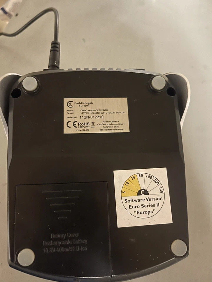 CashConcepts CCE-112-NEO Geldscheinprüfer Detector EUR + GBP + CHF + PLN NO PSU - Bild 4 von 4