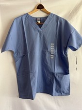 Cherokee Scrubs Top 4700 Womens Sz Large V Neck Ciew Blue New Tags