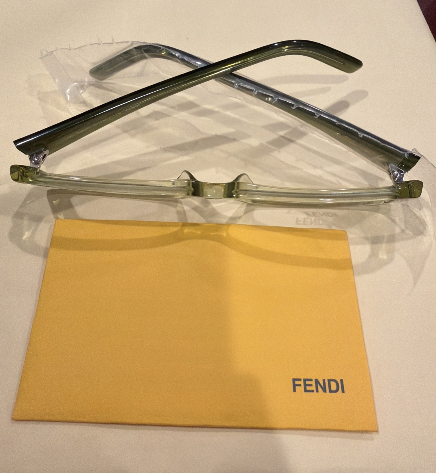 New Fendi Eyeglasses Frames F891 Lime Green Full Set Case Ready For Prescription thumbnail 3