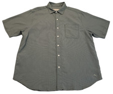 Tommy Bahama Shirt Men's Large Green Tencel Blend Wicking Breathable Soft Feel