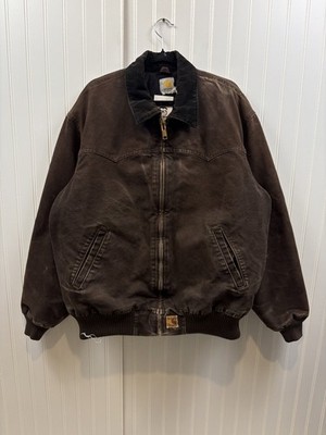 Vintage Carhartt Western Santa Fe Jacket 1990s Mens XL Brown J14