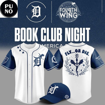 Custom Name - Tigers Book Club Night 2026 Fourth Wing Baseball Jersey - All Size
