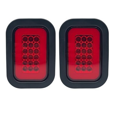 5x3 3x5 Inch Rectangle 42 LED Trailer Tail Light Kit [DOT FMVSS 108] 2x Red
