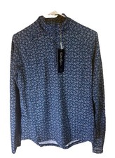WALTER HAGEN WOMENS/SM SPORTS P11 UV PROTECTION QUARTER ZIP DOGWOOD DITSY