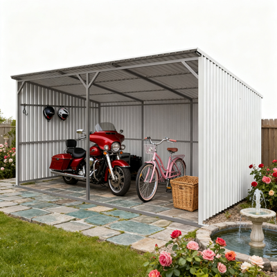 #ad 20x12FT Galvanized Steel Livestock Shed Building Farm Garden Shelter w Skid Base $2399.00