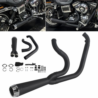 For Harley Electra Road Gilde 17-25 Black Full Exhaust System Muffler W/ End Cap