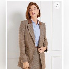 New Talbots Autumn Check Skirt Blazer 2 piece Suit