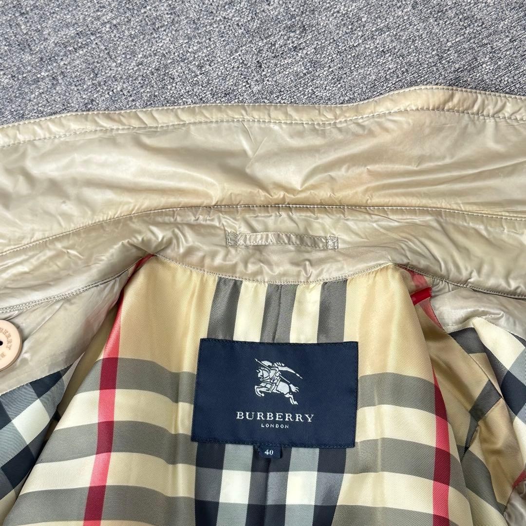 Burberry London Padded Coat Beige Nylon With Nova Check Pattern Size 40 Women thumbnail 17