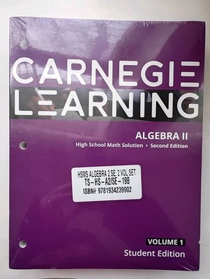 Carnegie Learning, HS Math Solution  Integrated Math III Vol. 1 & 2 NEW SEALED!