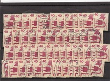 100 Briefmarken Unfallverh&uuml;tung 40 zum Basteln (Collagen,  Decoupagen, etc)