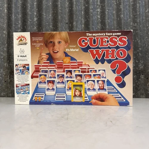 Vintage Guess Who 1987 Milton Bradley Games Board Game Original Faces Complete