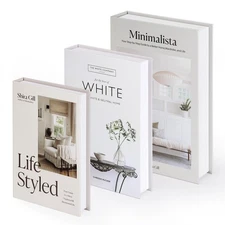 Bahhatii Decorative Books Set of 3, Coffee Table Fake Books for Decoration, A...