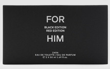 Zara For Him Red Edition + Black Edition Eau de Parfum 2 x 50ml Men Fragrance