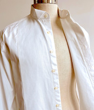 Handsome Saks Fifth Avenue Formal Tuxedo Shirt 16 R M L Y2K Wedding Minimalism