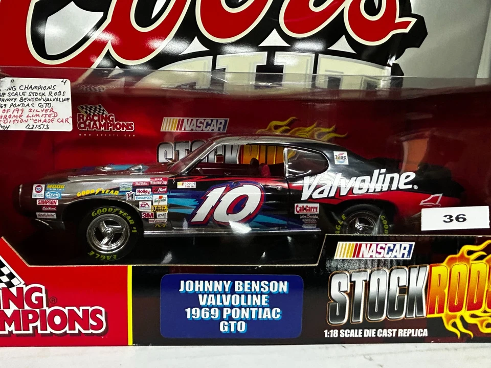 Ertl 1:18 Racing Champions 1969 Pontiac GTO Johnny Benson Valvoline 1 of 199 - Image 2 of 4