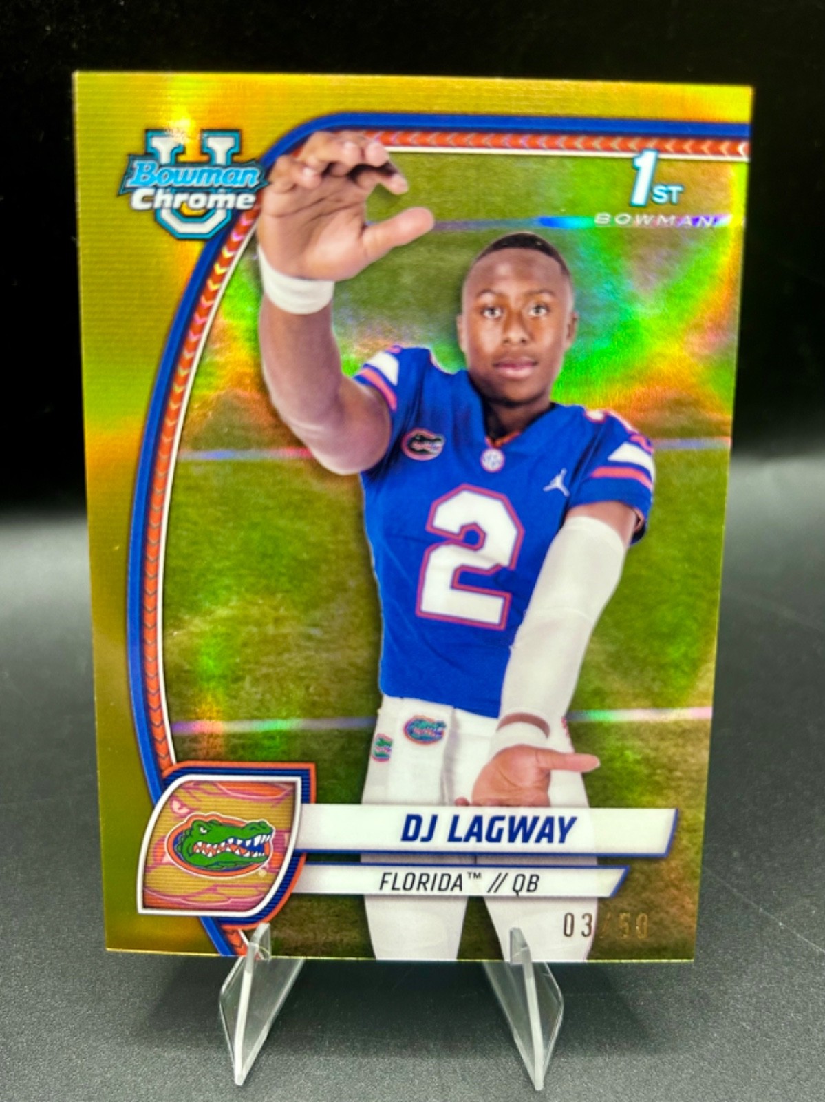 2024 Bowman U Chrome Gold Refractor /50 DJ Lagway #63 FLORIDA